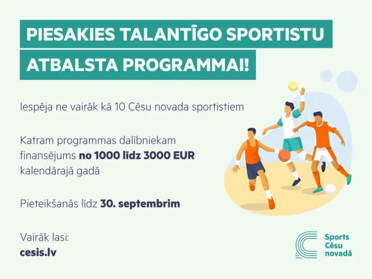 Cēsu jaunajiem sportistiem pieejams atbalsts izaugsmei