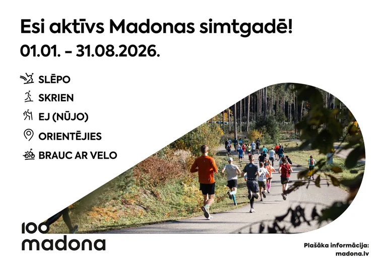 Madonā 26. septembrī notiks skrējiens “Madonai 100”