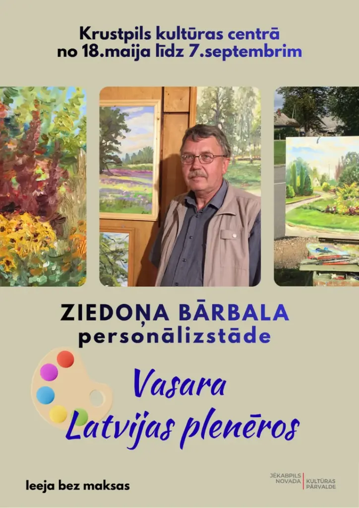 “Vasara Latvijas plenēros” Jēkabpilī — ieeja bez maksas: kas jāzina iedzīvotājiem