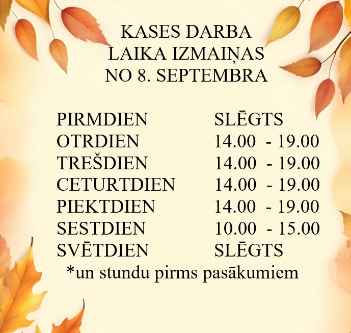 Jelgavā no 8. septembra mainās biļešu kases režīms